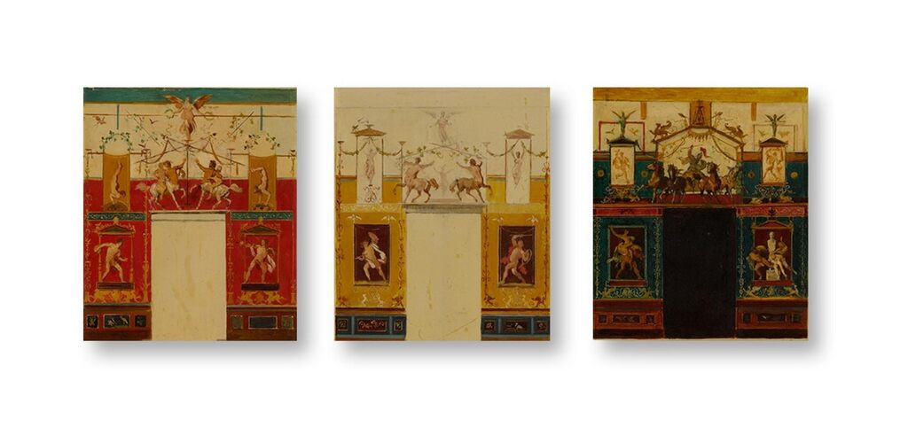 Oil Sketches for Pompeiian Wall Painting