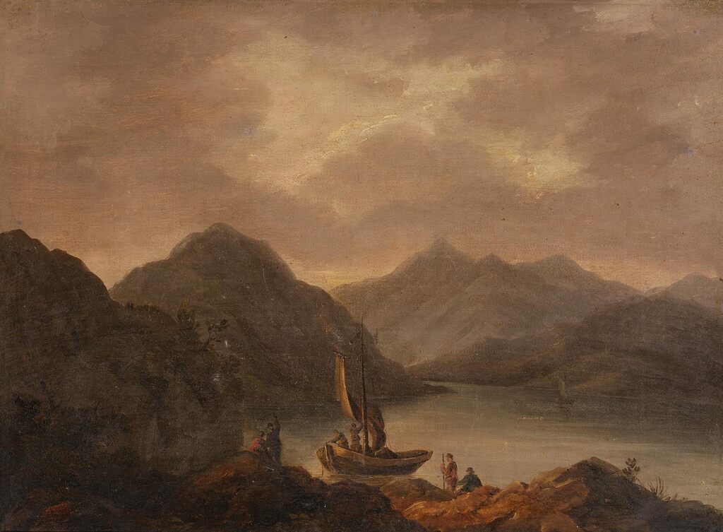 Landscape with a Sailboat on a Lake