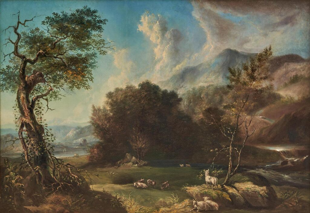Landscape with Sheep and Cattle