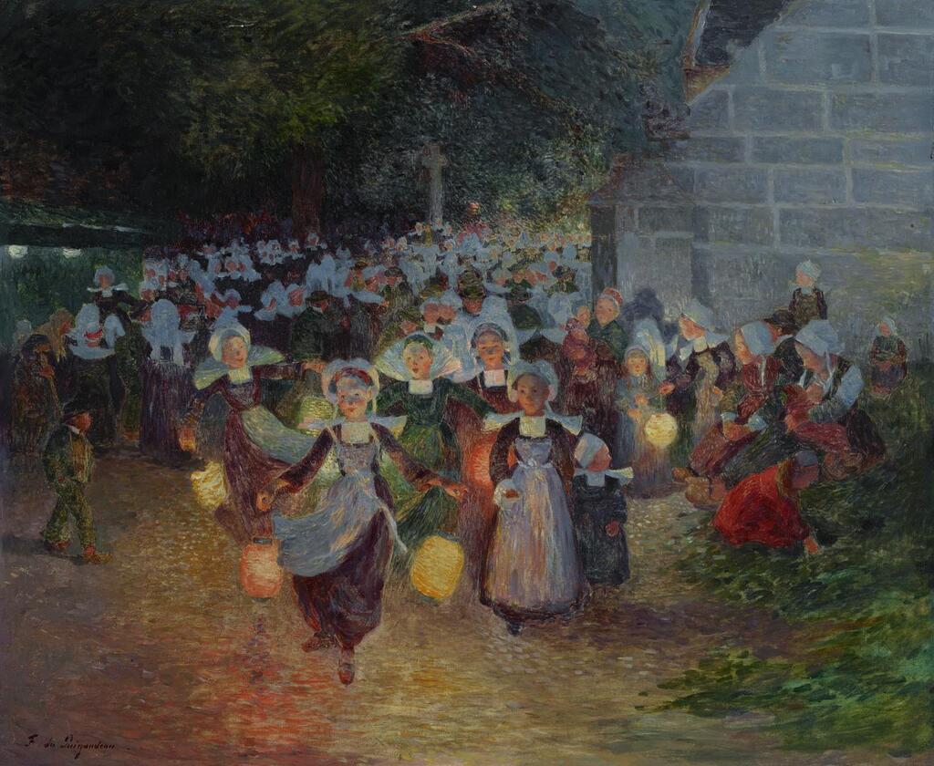 Bretonnes aux lampions à Notre-Dame-de-Trémalo (Pont-Aven)