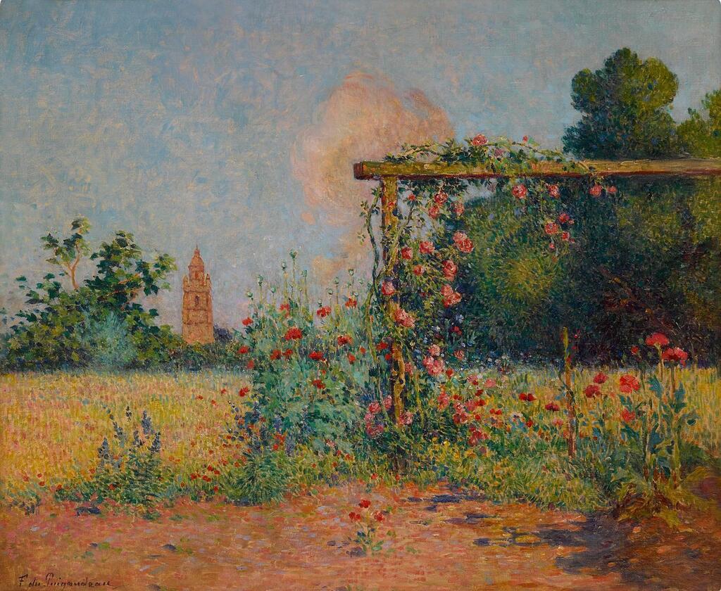 Le Jardin fleuri devant l'église du Croisic