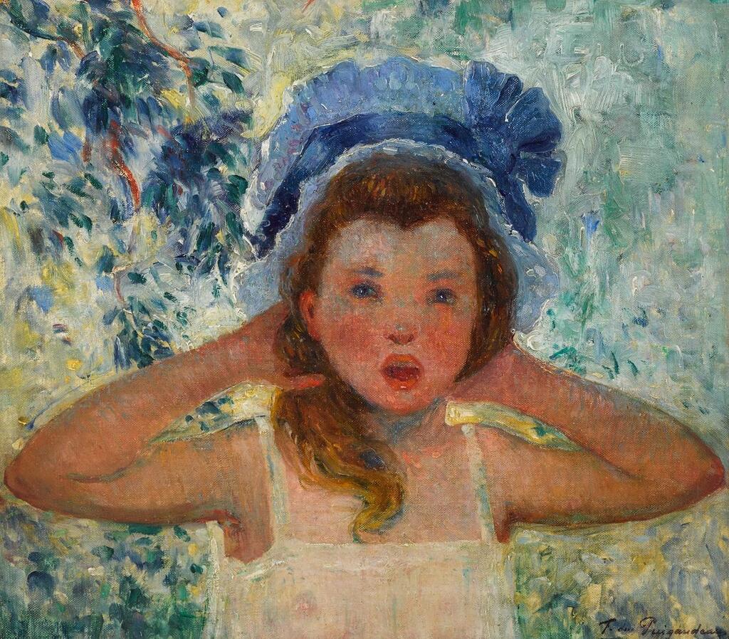 Fille de l'artiste au bonnet bleu