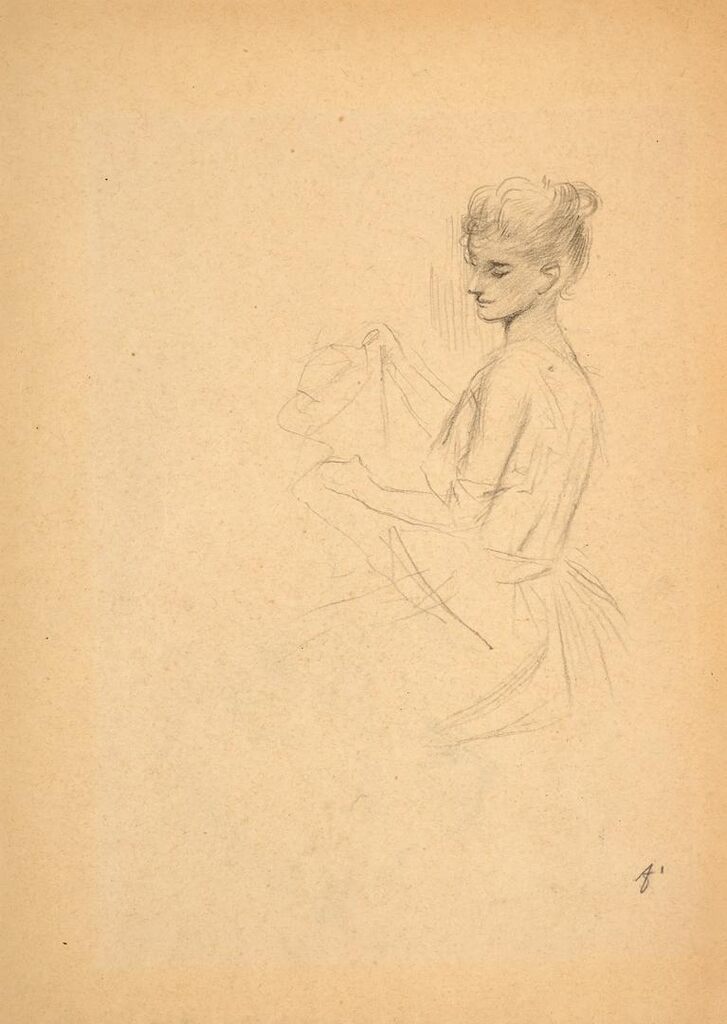 Front: Study of a woman in profile; Back: Study of two figures