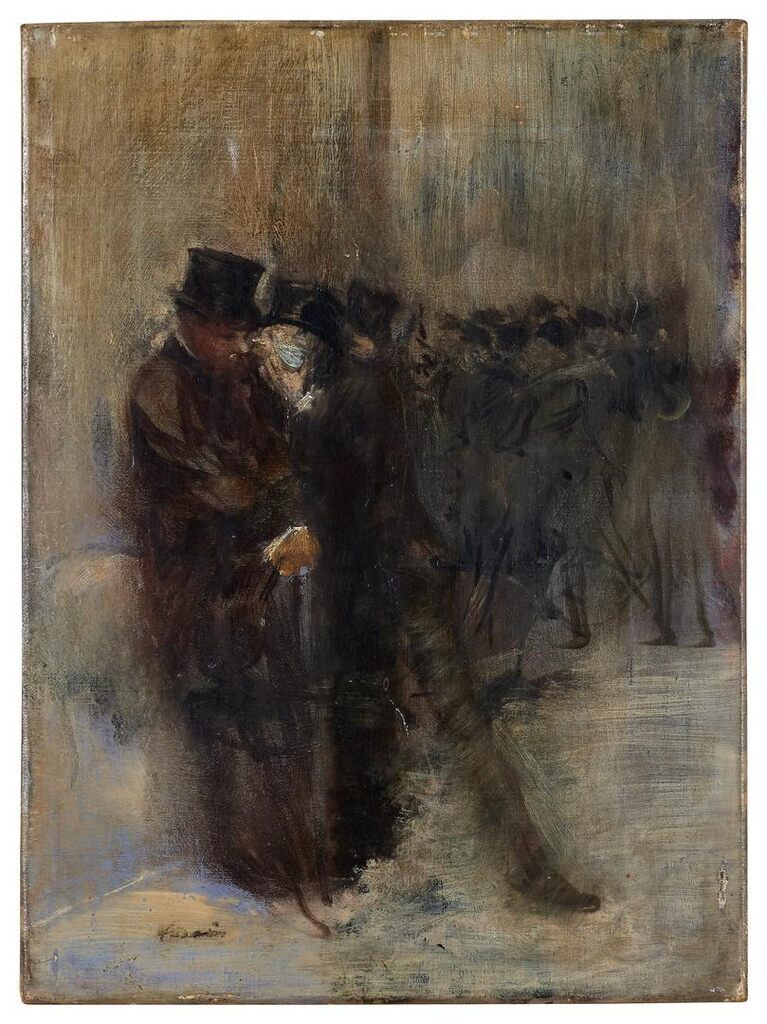 Confidences dans les coulisses à l'Opéra - circa 1880