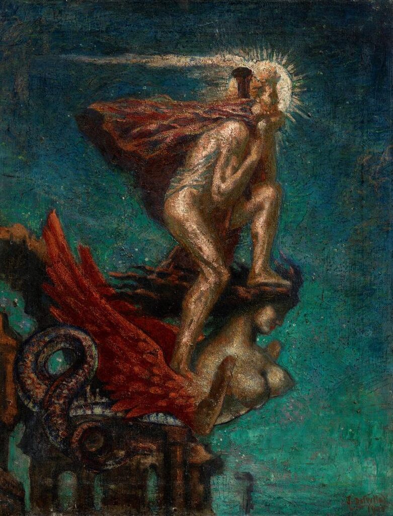 Verso: Le Génie Vainqueur; Recto: Les Jardins d'Eleusis - a sketch