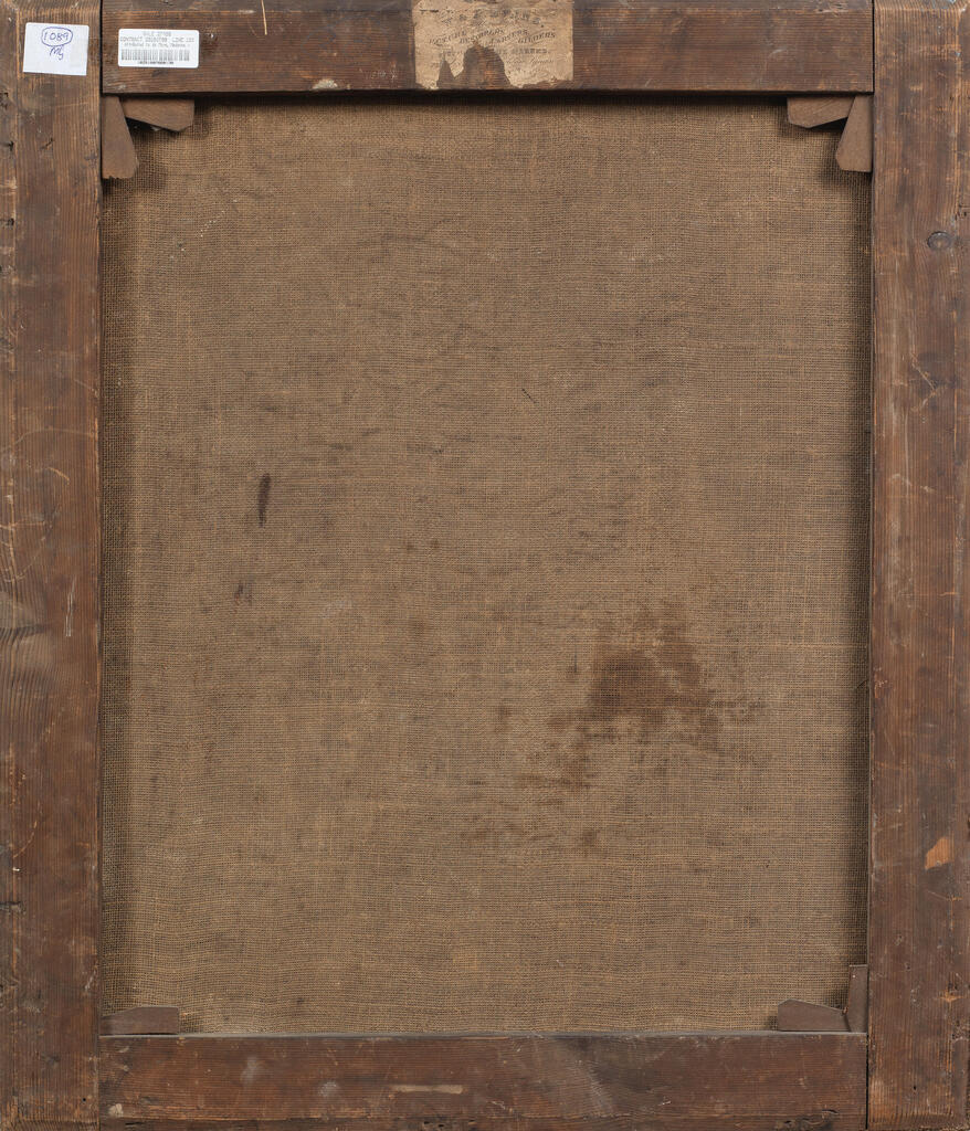 The Madonna and Child with angels unframed