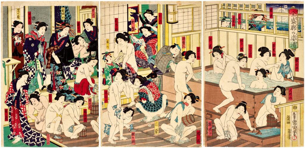 A Prosperous Bath House in the Licensed Quarters (Zensei Sato Sugata Yu)