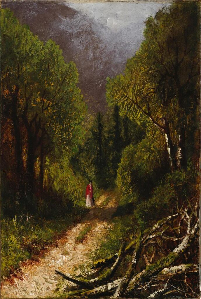 Figure in a Woodland Landscape