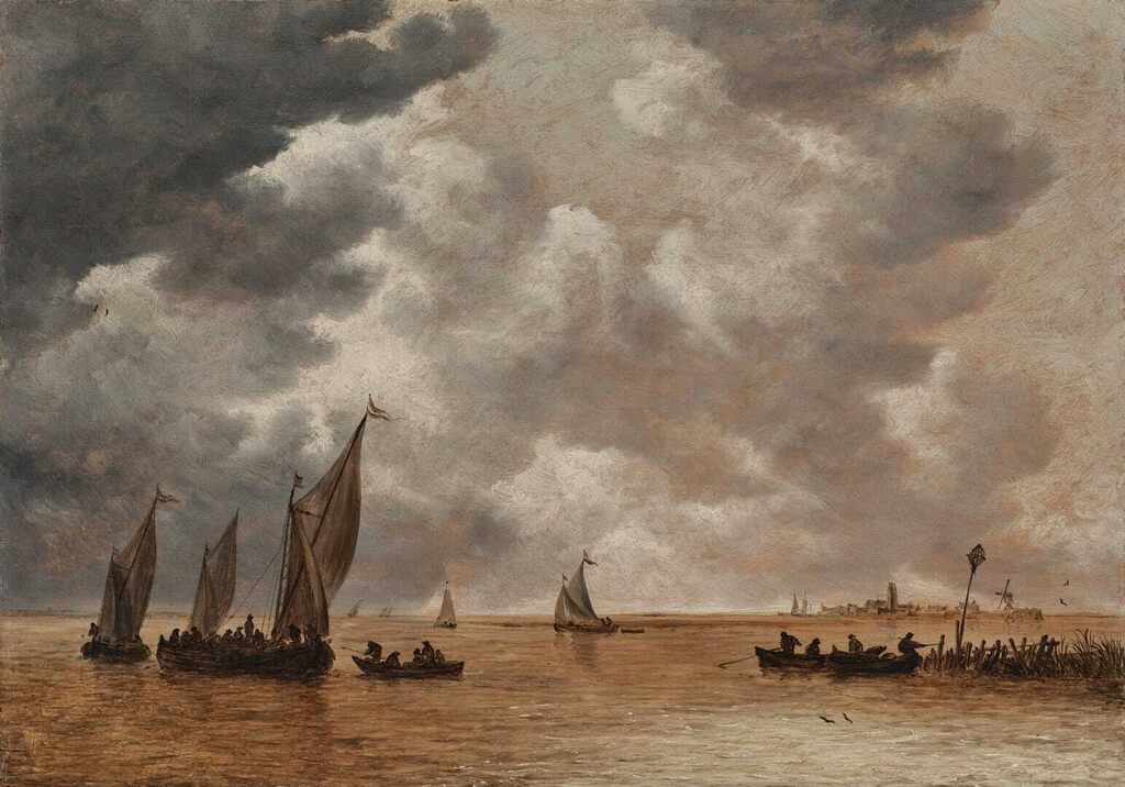Estuary Scene with a Distant View of Woudrichem