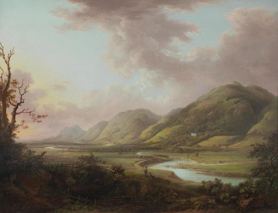 A View of the Alva Estate, Tillicoultry, with the Ochil Hills stretching to the distance