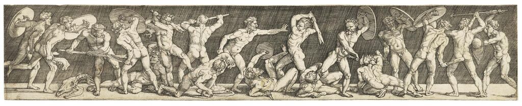 Battle of eighteen Nude Men