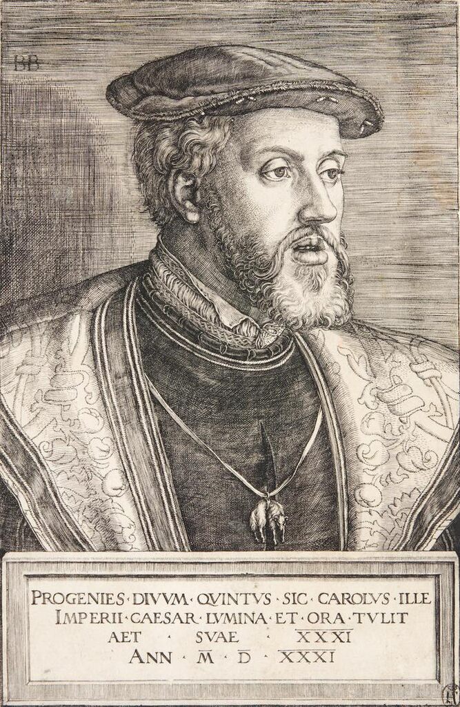 Portrait of Charles V (Hollstein 90 iv/iv; Muller 122 iv/iv)