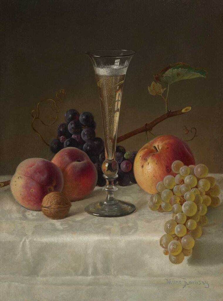 Still Life with Champagne Flute