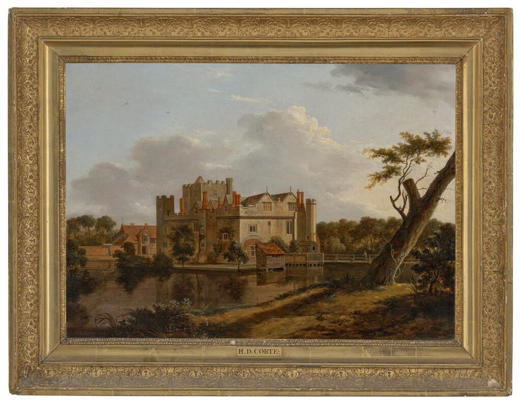 A view of the north and east façades of Hever Castle, Kent