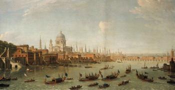 Antonio Joli, View of of London from the Thames. View of of Westminster from the Thames