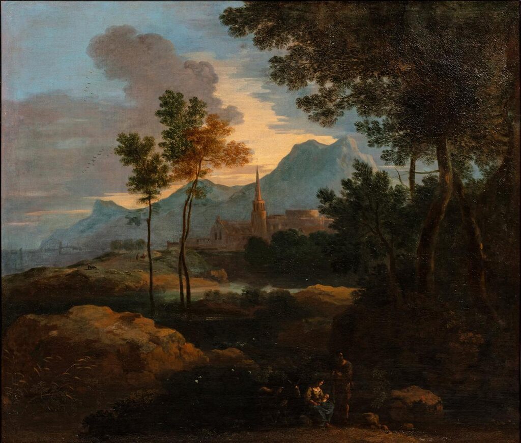 Wooded landscape with the Rest during the Flight into Egypt