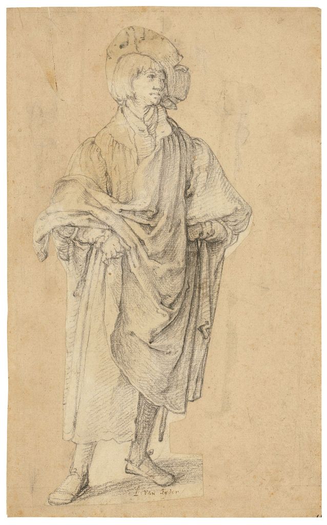 A young man standing