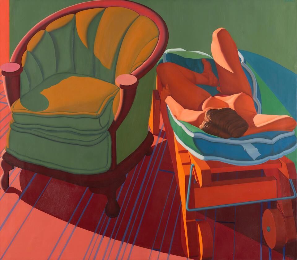 Nude on Chaise with Chair