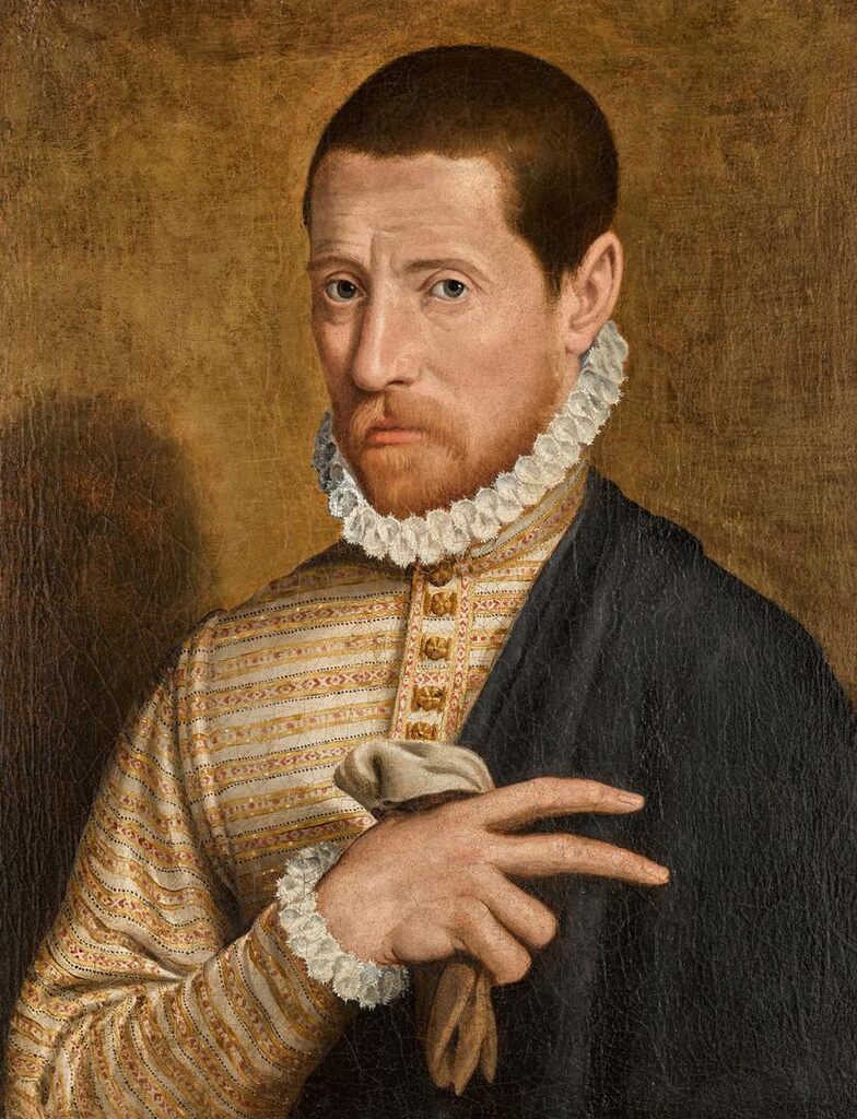 Portrait of a gentleman, half-length, holding a glove
