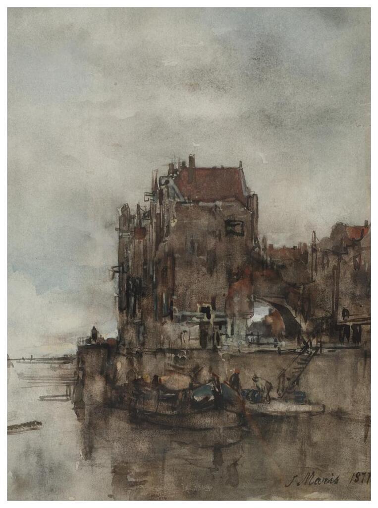 A view of the harbour in Dordrecht