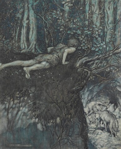 Original illustration for Siegfried and the Twilight of the Gods (There I learned what love is like)