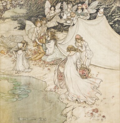 Original illustration for A Midsummer Night's Dream (She never had so sweet a changeling), 1908