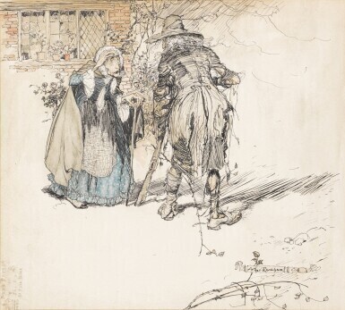 Original illustration for Rip Van Winkle (Sure Enough! It is Rip Van Winkle), 1904