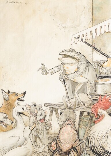 Original illustration for Aesop's Fables ("Medicine Show"), 1912