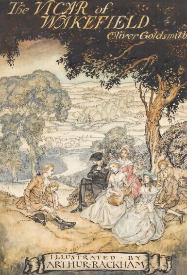 Original illustration for The Vicar of Wakefield (A favourite song of Dryden's)