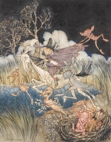 Original illustration for The Legend of Sleepy Hollow (The nightmare, with her whole ninefold)