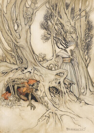 Original illustration for Comus (No goblin or swart faery of the mine), 1914