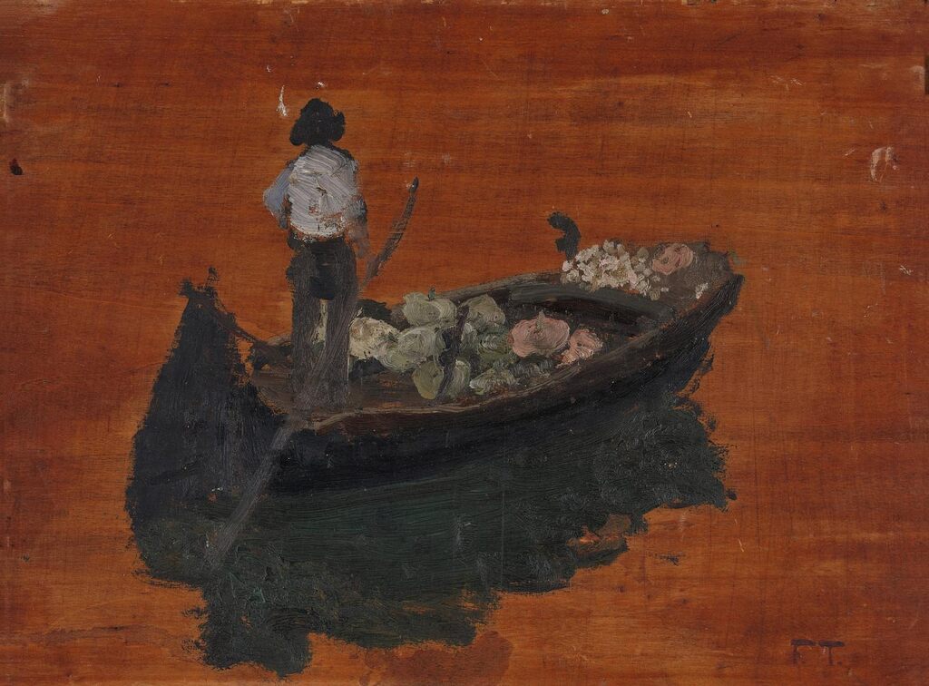 Sketch of a Man in a Boat