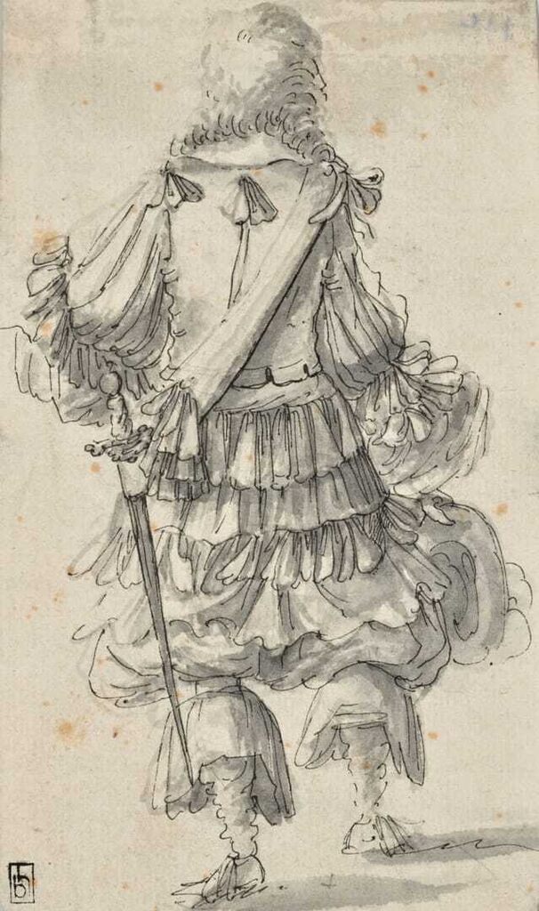 Homme à l'épée, vu de dos