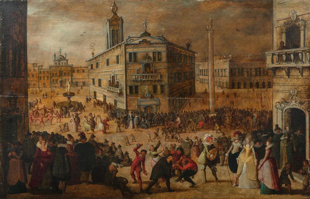 Figures élégantes au carnaval