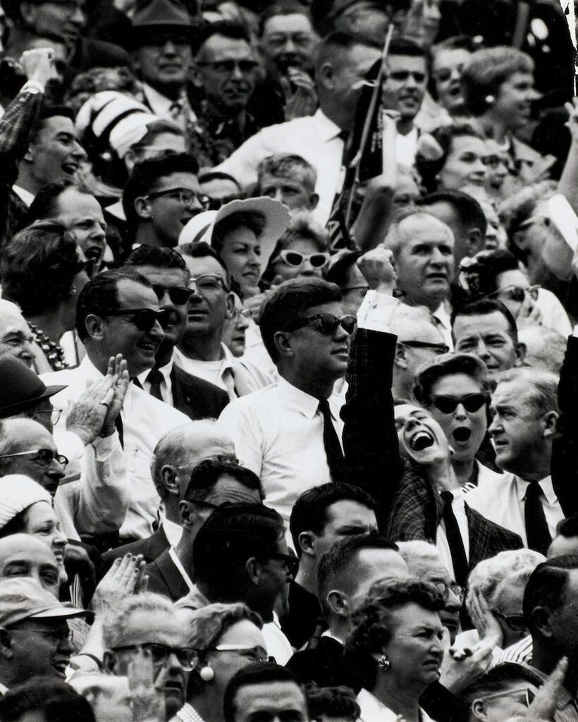 President-Elect John F. Kennedy, a Face in the Crowd at the Orange Bowl Game, Miami, January 1