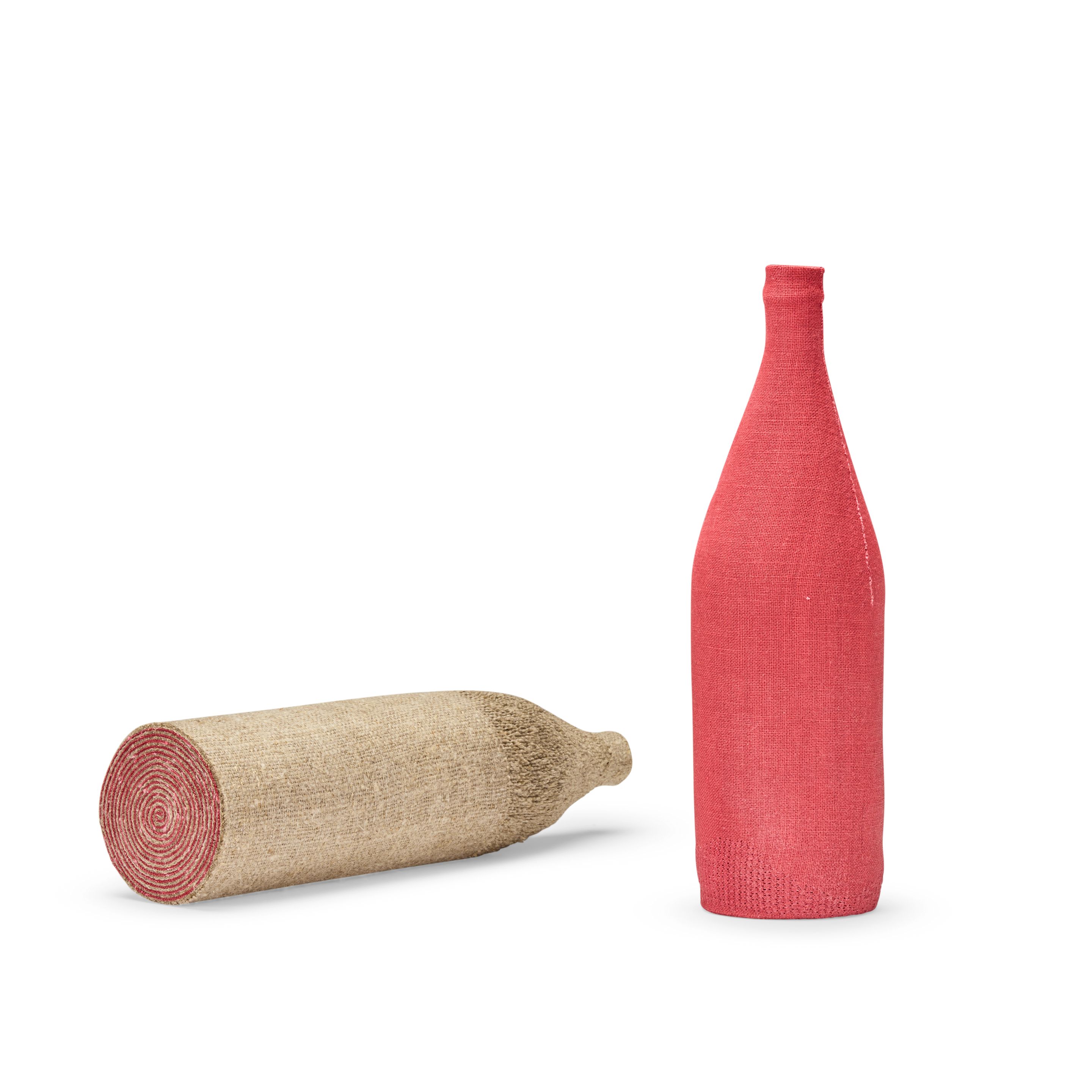 Red Bottle/Tempest (i): 8.8 x 8.5 x 33cm (3 3/8 x 3 3/8 x 13in). (ii): 31 x 8.5 x 8.5cm (12 1/8 x 3 3/8 x 3 3/8in). (Executed in 2014)