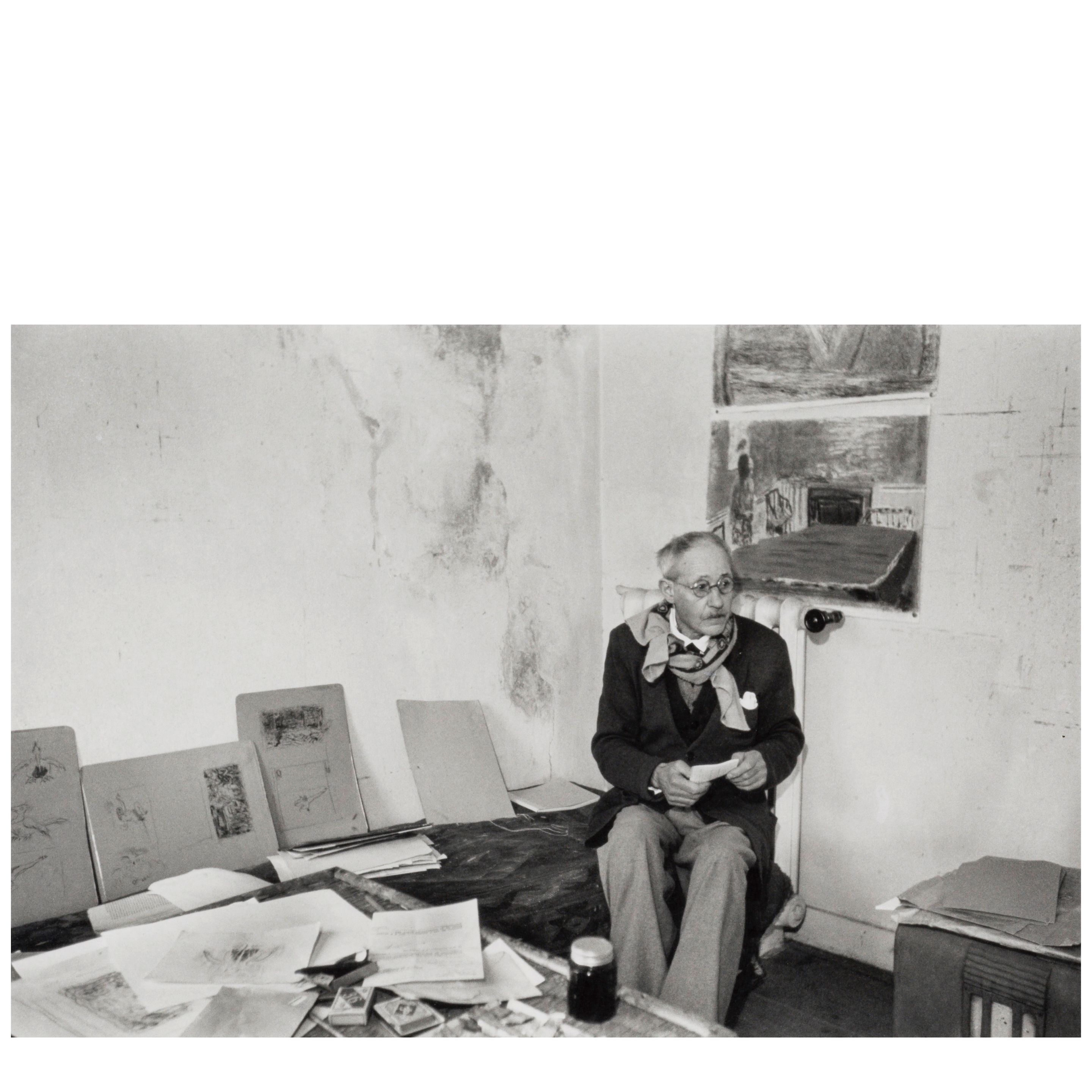 ; Pierre Bonnard in his Studio, Le Cannet, France;