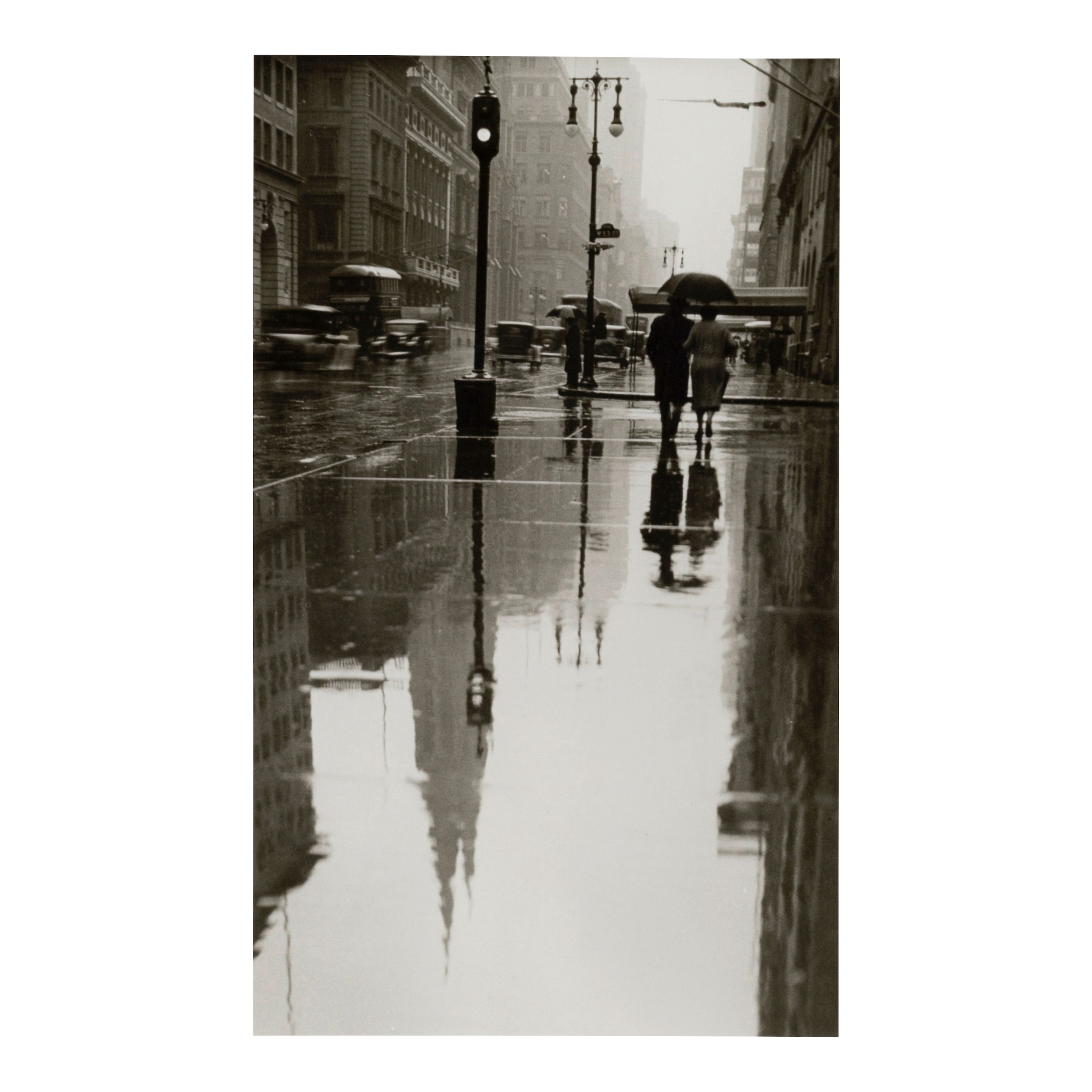 ; Rainy Day, Fifth Avenue, New York City;