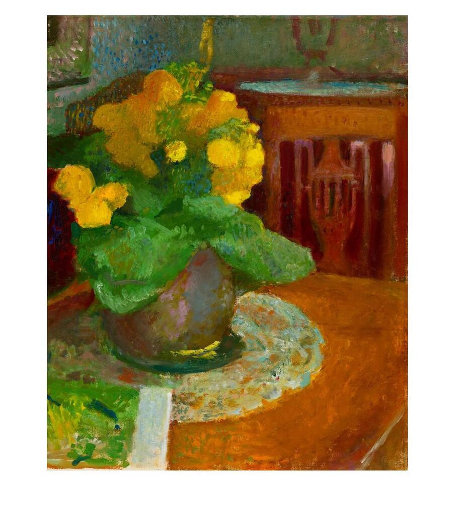 Stillleben mit Blumen im Interieur