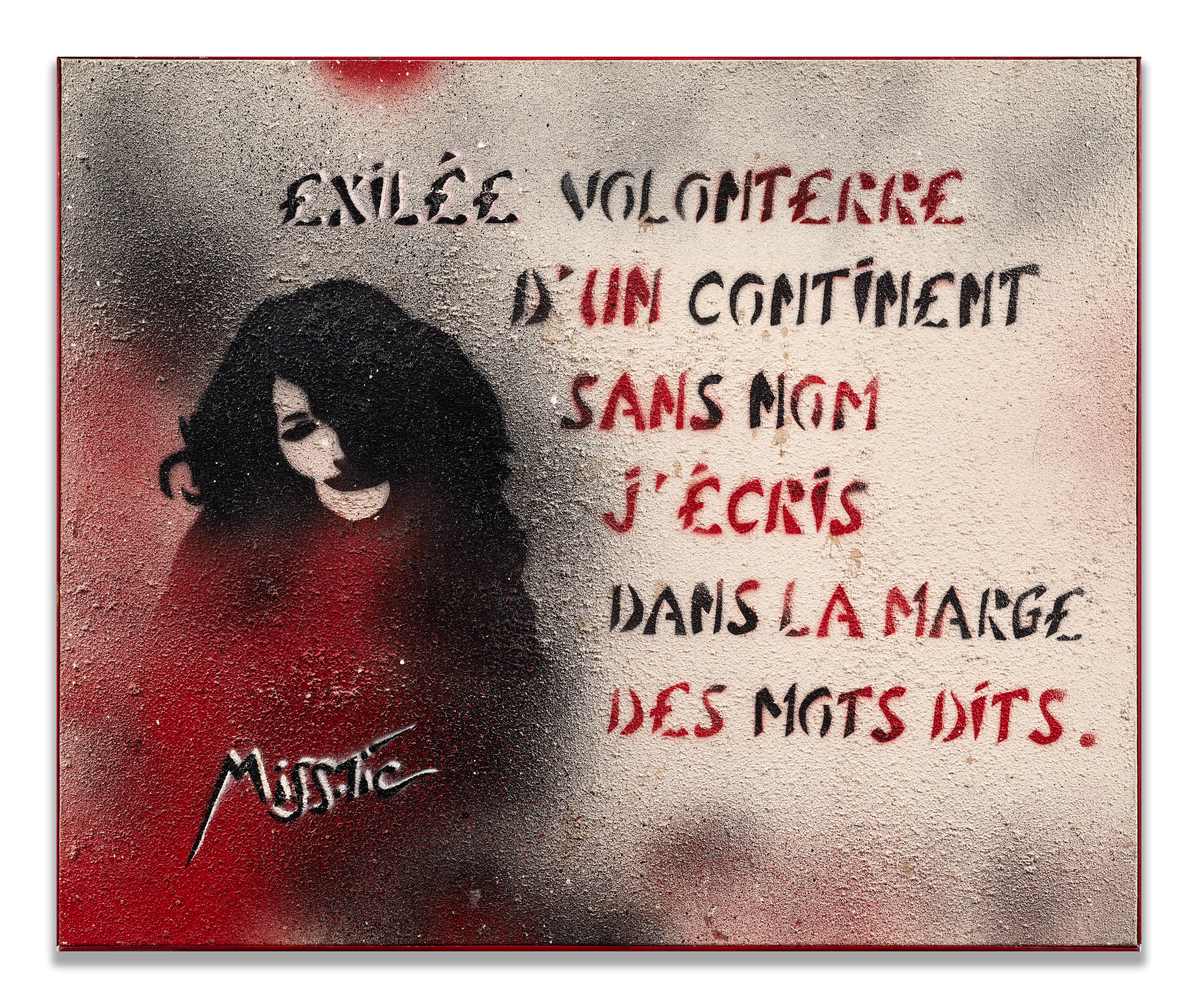 Exilée volonterre d'un continent sans nom j'écris dans la marge des mots dits