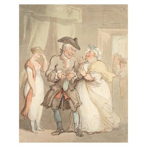 Thomas Rowlandson (London 1756-1827) The procuress framed: 44.5 x 36cm