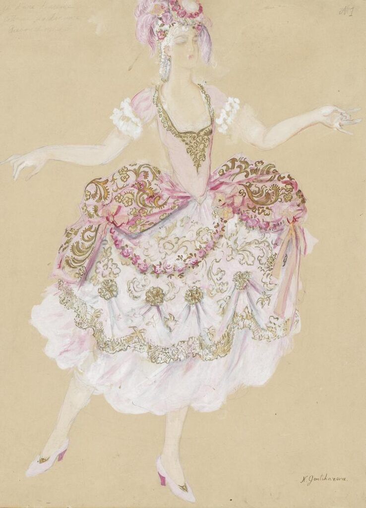 Costume design 'La Danseuse' for Tatiana Riabouchinska in 'Voyage d'une danseuse'