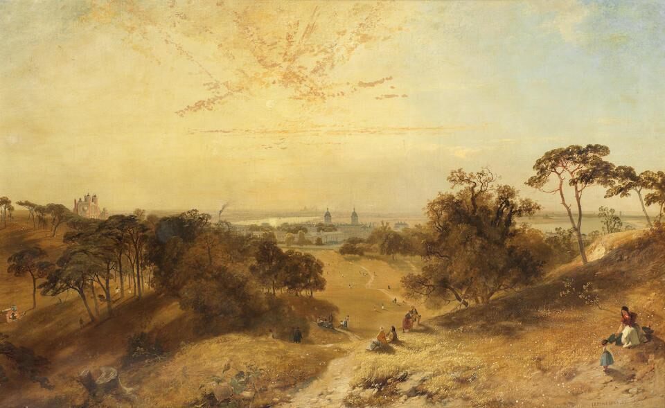 A view from Greenwich Park, looking towards the Thames