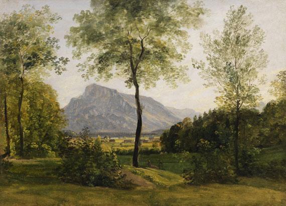 Landschaft mit dem Untersberg bei Salzburg