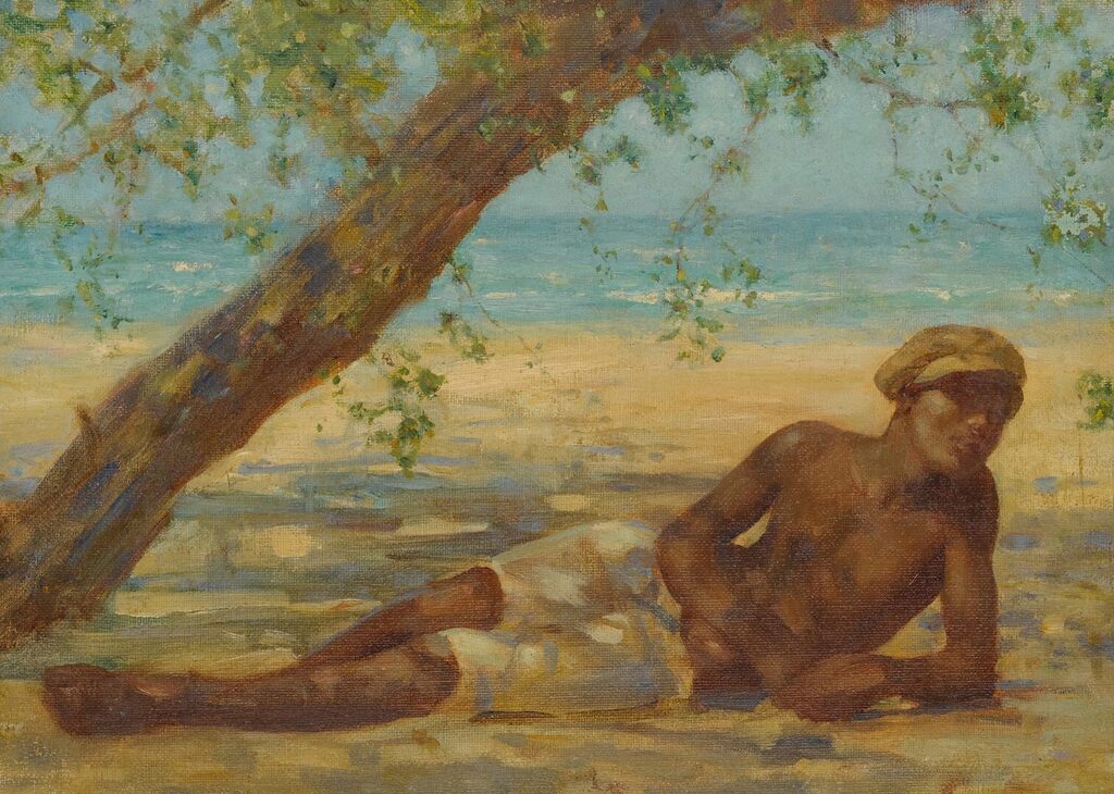Samuel Under a Palm Tree, Jamaica