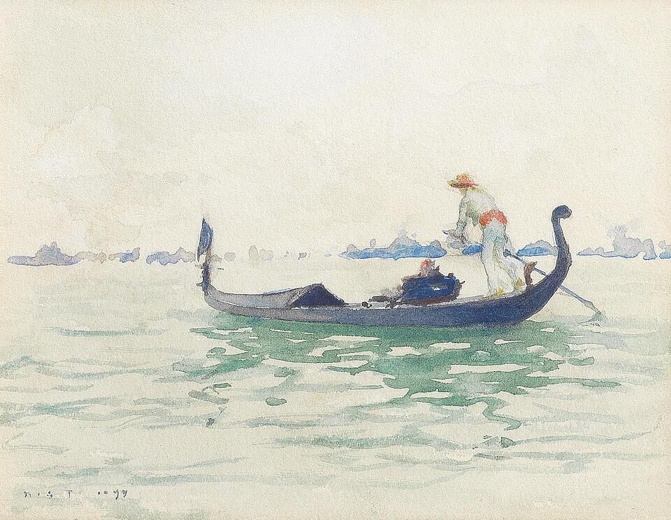 A Venetian gondola