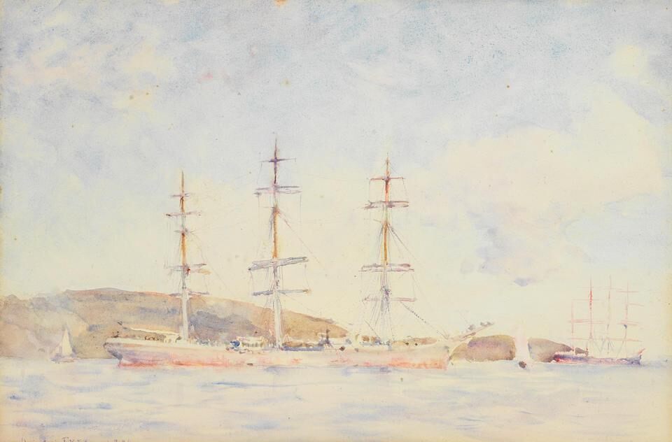 Windjammers in Falmouth Harbour, Cornwall