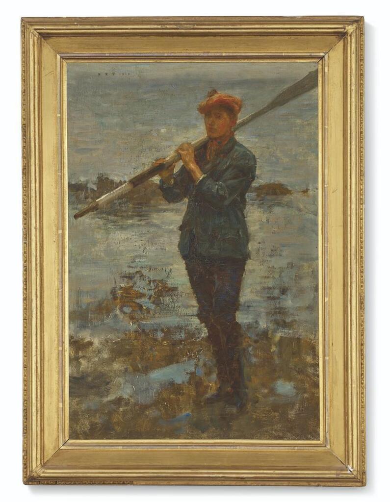 Youth with an oar