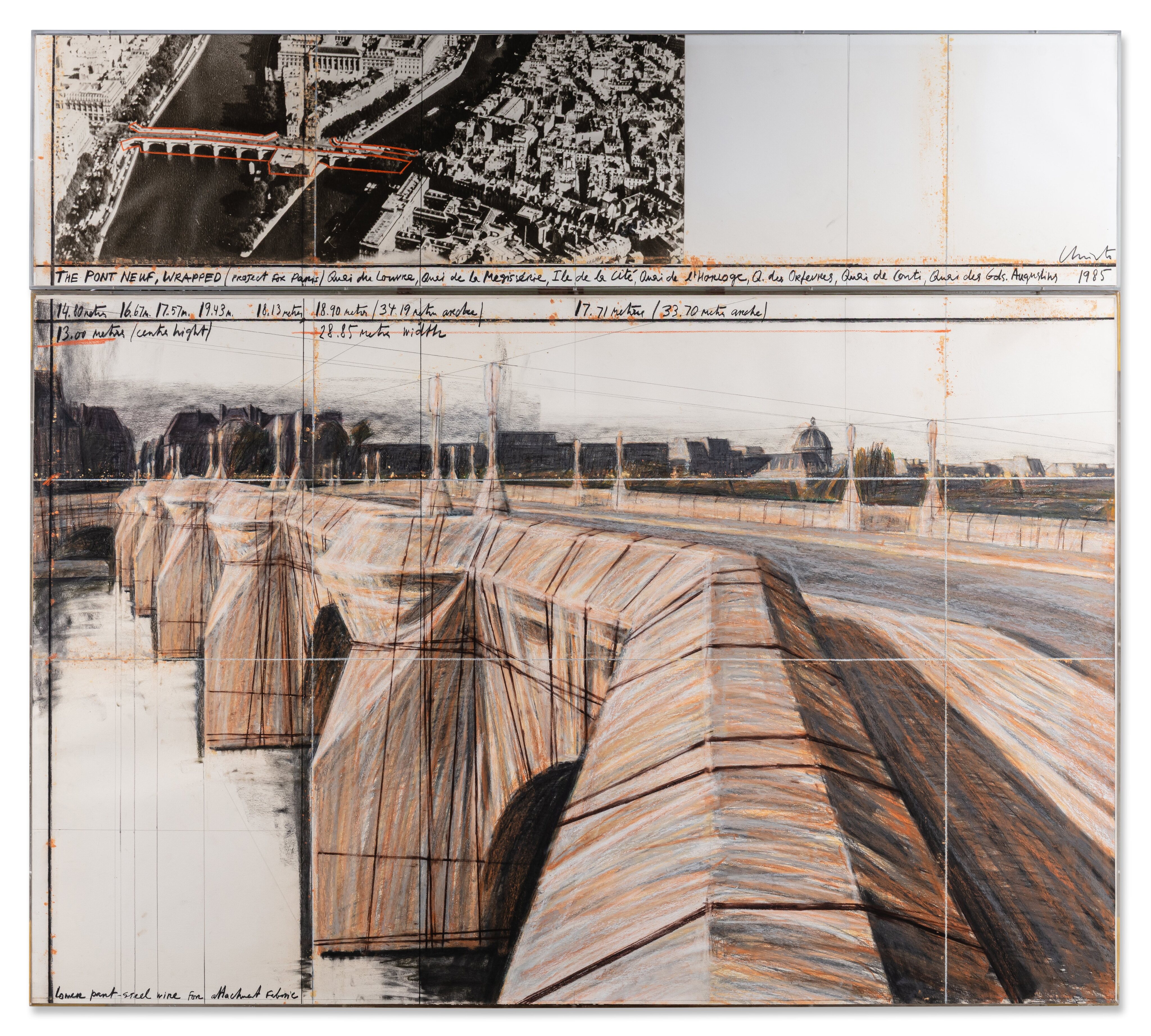 CHRISTO & JEANNE - CLAUDE, The Pont Neuf Wrapped (Project for Paris)