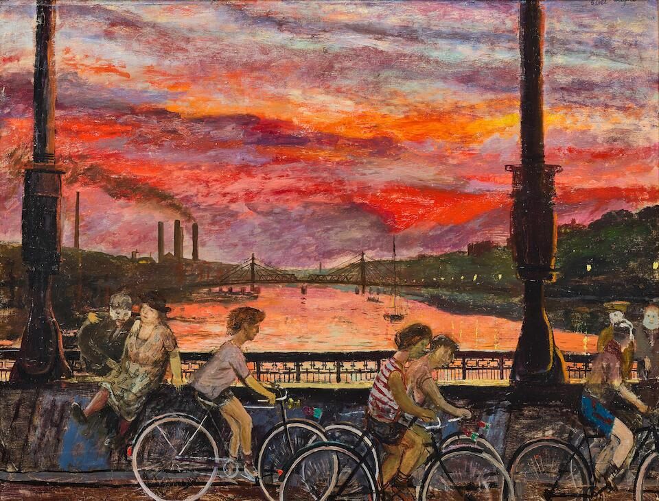 Chelsea Bridge at Sunset